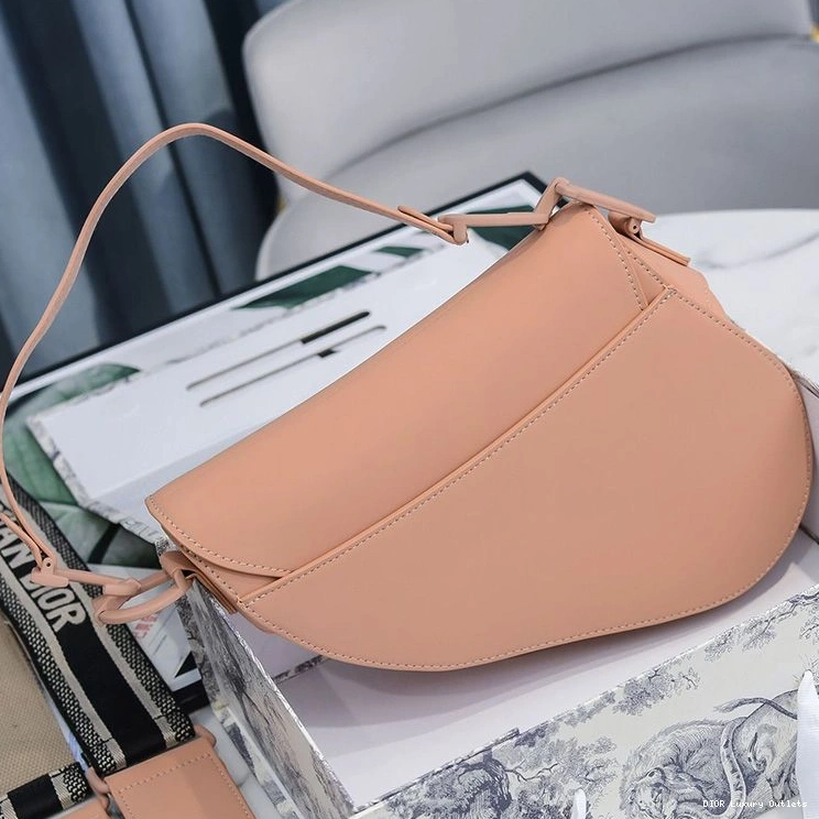 Cheap Pink Saddle Calfskin Bag Dior Ultramatte 0804 Luxury
